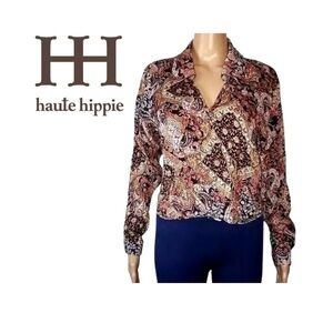 Haute Hippie Multicolor Paisley Blouse